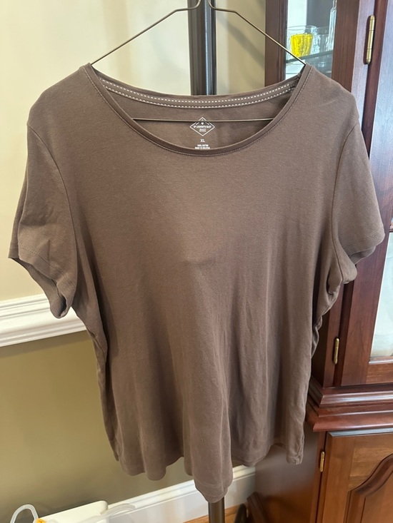 St John’S Bay Tops - St. John's Bay Short Sleeve Scoop Neck Tee - Brown